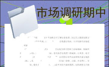 市場調(diào)研期中